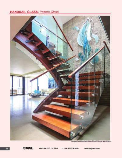 Handrail Glass - Pattern Glass