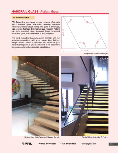 Handrail Glass - Pattern Glass