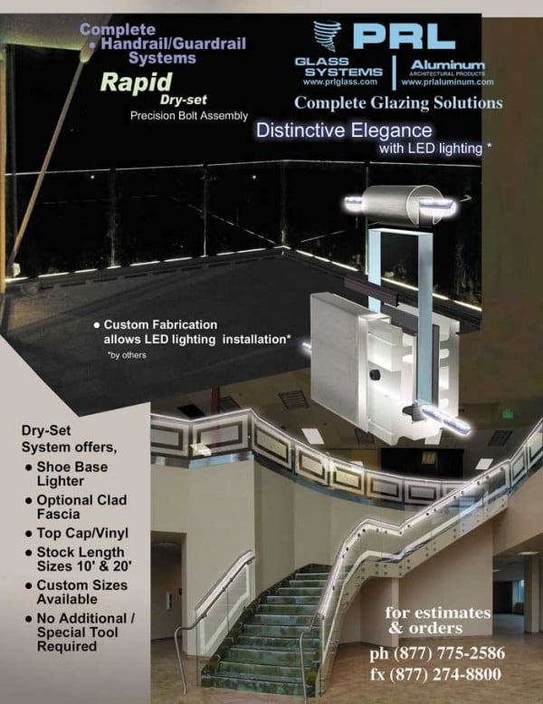 Glass Railing LED Lighting is a stunning addition to any handrail project